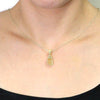 14k Yellow Gold Natural Ethiopian Opal 5.00ct & Diamond 1/4ct TDW an Necklace
