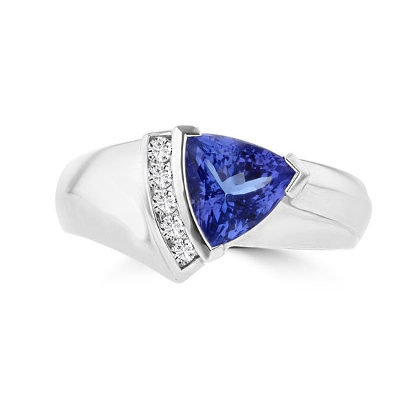 10 kt tanzanite buy and white gold ring