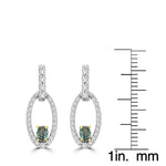 14K White & Yellow gold Alexandrite 0.32cts and Diamond 0.49cts (SI1-VS, G-H) Earrings by La Vita Vital