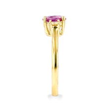 1.0ct Pink Sapphire Ring With .25ct Diamonds 14k White Gold