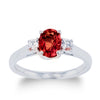 1.0ct Ruby Ring With .25ct Diamonds 14k White Gold