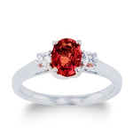 1.0ct Ruby Ring With .25ct Diamonds 14k White Gold