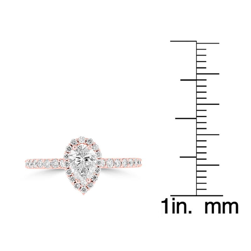 14K Rose Gold Diamond 1.00ct TDW Engagement Ring