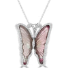 14K White Gold Tourmaline 10.35cts and Diamond 0.65ct TDW Butterfly Pendant Necklace