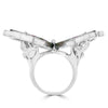 14k White Gold Natural Tourmaline 20.85cts and Diamond 0.37ct TDW Butterfly Ring by La Vita Vital
