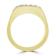 14k White & Yellow Gold Men's 1.00ct TDW Diamond Ring
