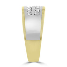 14k White & Yellow Gold Men's 1.00ct TDW Diamond Ring