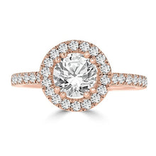 14k Rose Gold Diamond 1.65ct TDW Halo Engagement Ring