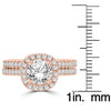 14k Rose Gold Diamond 1 3/4ct TDW Bridal Set