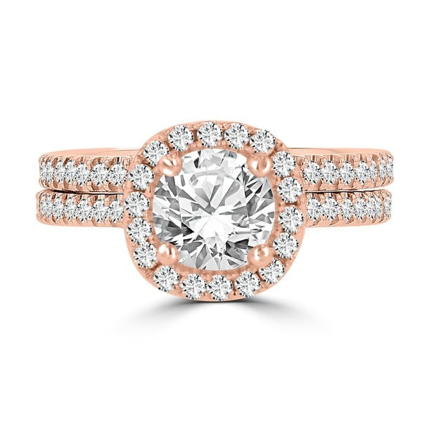 14k Rose Gold Diamond 1 3/4ct TDW Bridal Set