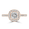 14k Rose Gold Diamond 1.60cts TDW Halo Engagement Ring