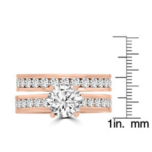 14k Rose Gold Diamond 2 1/4ct. TDW Bridal Set