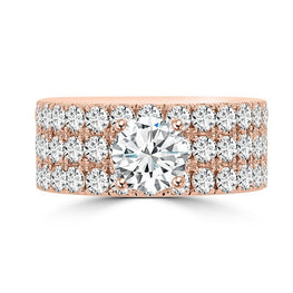 14k Rose Gold Diamond 3 1/5ct TDW Engagement Ring