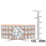 14k Rose Gold Diamond 3 1/5ct TDW Engagement Ring