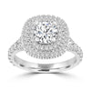 14k White/ Rose Gold 1 4/5ct TDW Double Halo Diamond Engagement Ring