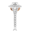 14k White/ Rose Gold 1 4/5ct TDW Double Halo Diamond Engagement Ring