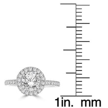 14k White Gold 1.65ct TDW Diamond Halo Engagement Ring