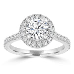 14k White Gold Diamond 1.55ct TDW Halo Engagement Ring