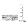 14k White Gold 1.55ct. TDW Princess-cut Diamond Engagement Ring