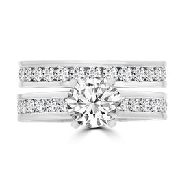 14K White Gold Diamond 2.25cts TDW Bridal Set