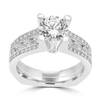 14K White Gold Diamond 2.00cts TDW Engagement Ring