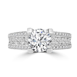 14K White Gold Diamond 2.00cts TDW Engagement Ring