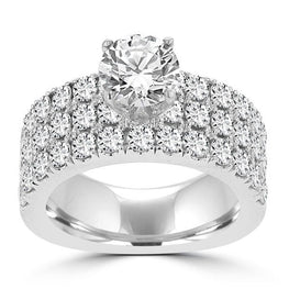 14k White Gold 3 1/5ct TDW Diamond Engagement Ring