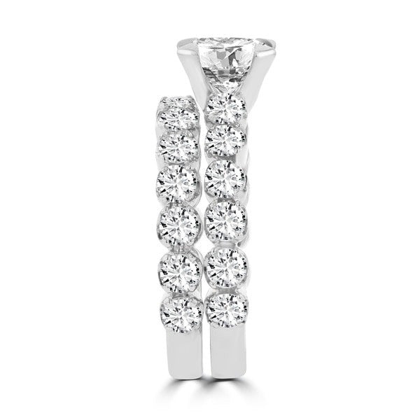 14k White Gold Diamond 3 2/5ct TDW Bridal Set