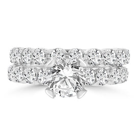 14k White Gold Diamond 3 2/5ct TDW Bridal Set