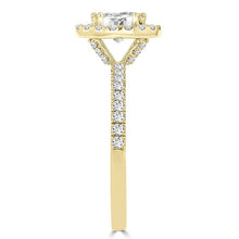 14k Yellow Gold 1.65ct TDW Diamond Halo Engagement Ring