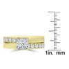 14k Yellow Gold 1.55ct. TDW Princess-cut Diamond Engagement Ring