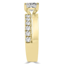 14k Yellow Gold 1.55ct. TDW Princess-cut Diamond Engagement Ring