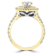 14K Yellow Gold 1.80cts TDW Double Halo Diamond Engagement Ring