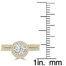 14k Yellow Gold 0.95cts TDW Diamond Bridal Set