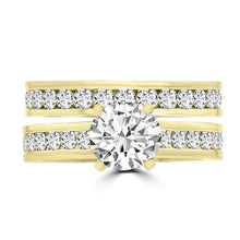 14k Yellow Gold 2 1/4ct. TDW Diamond Bridal Set