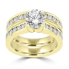 14k Yellow Gold 2 1/4ct. TDW Diamond Bridal Set