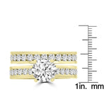 14k Yellow Gold 2 1/4ct. TDW Diamond Bridal Set