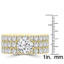 14k Yellow Gold 3 1/5ct TDW Diamond Engagement Ring