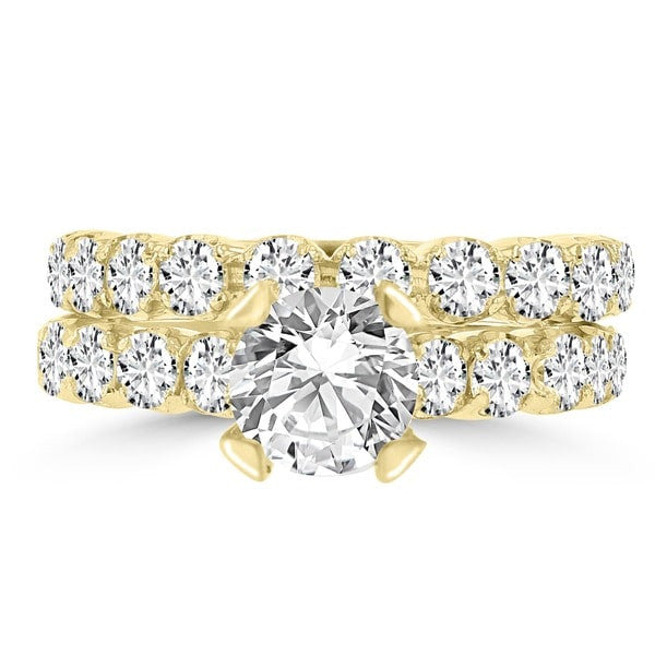 14k Yellow Gold Diamond 3 2/5ct TDW Bridal Set