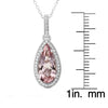 14K White Gold Morganite 4.30cts and Diamond 0.30cts (SI1-VS, G-H) Pendant Necklace