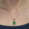 14K Rose/White Gold 12.85ct Ammolite and Diamond 0.17ct Necklace