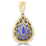 18K White and Yellow gold Tanzanite 16.95cts and Diamond 1.70cts (SI1,VS, G-H) Pendant Necklace