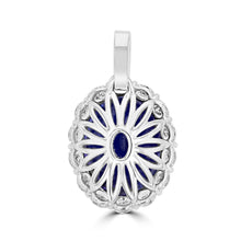 18K White Gold Tanzanite 10.21cts & Diamond 1.22cts TDW Pendant