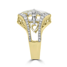 14K Yellow gold, Gold Quartz 5.18cts and Diamond 0.65cts TDW (SI1-VS, G-H) Ring