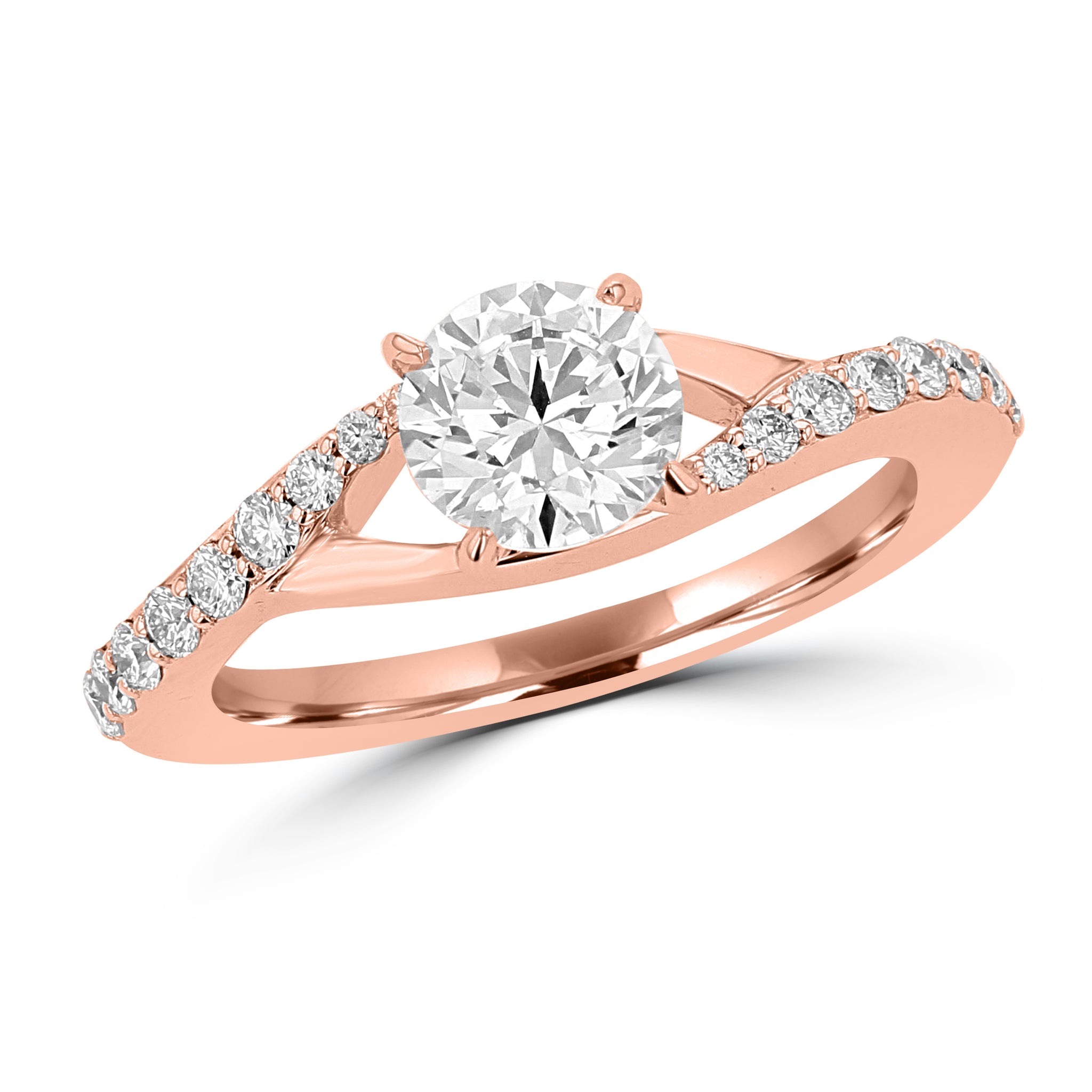 14k Rose Gold Diamond 7/8ct TDW Engagement Ring