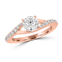 14k Rose Gold Diamond 7/8ct TDW Engagement Ring