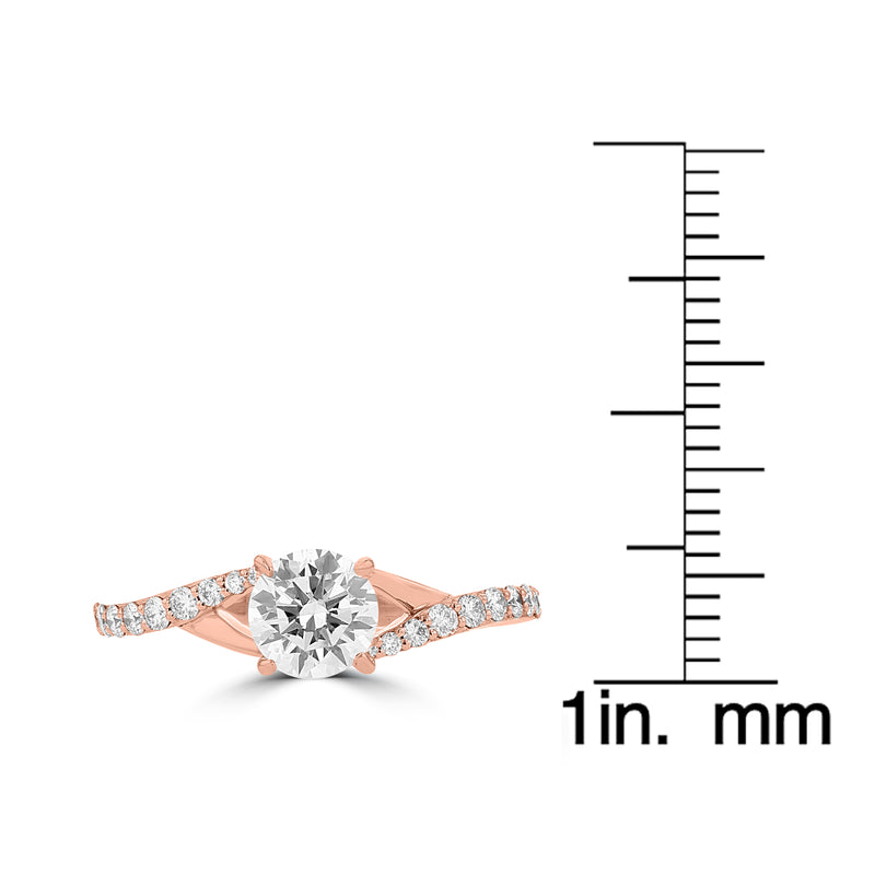 14k Rose Gold Diamond 7/8ct TDW Engagement Ring