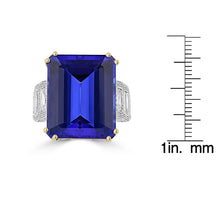 18K White Gold Tanzanite 22.70cts & Diamond 3.50cts (VS2, G) Ring