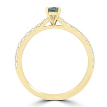 14K Yellow Gold Brazilian Alexandrite 0.25cts and Diamond 0.30cts Ring (SI1-VS, G-H) by La Vita Vital