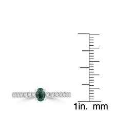 14K White Gold Brazilian Alexandrite 0.95ct TGW & Diamond 0.65ct Ring
